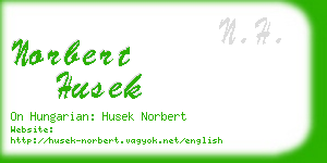 norbert husek business card